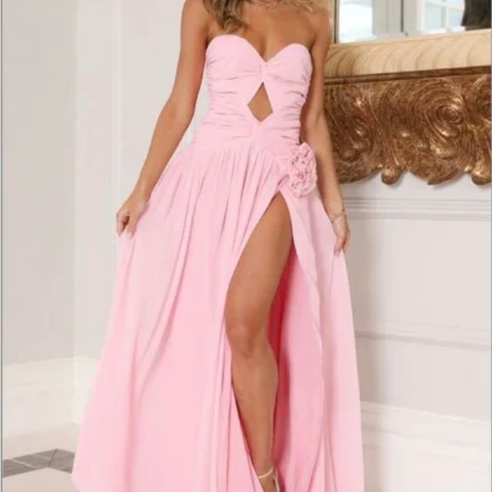 Pink Sweetheart Maxi Dress for Prom